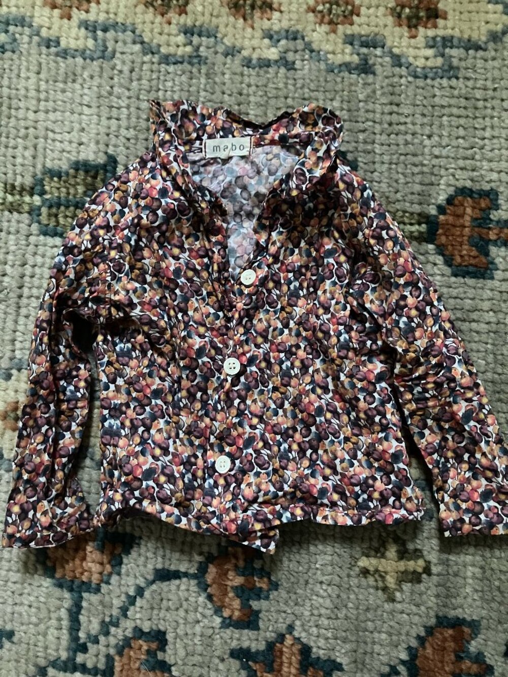 Mabo / Liberty of London Winter Berry — tana cotton button down